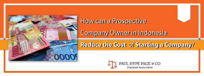 How can a prospective Company Owner in Indonesia reduce the cost of Starting a Company?