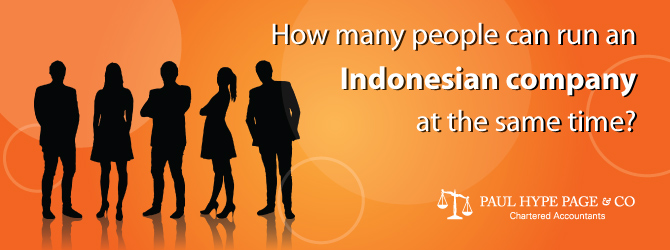 How many people can run an Indonesian company at the same time?