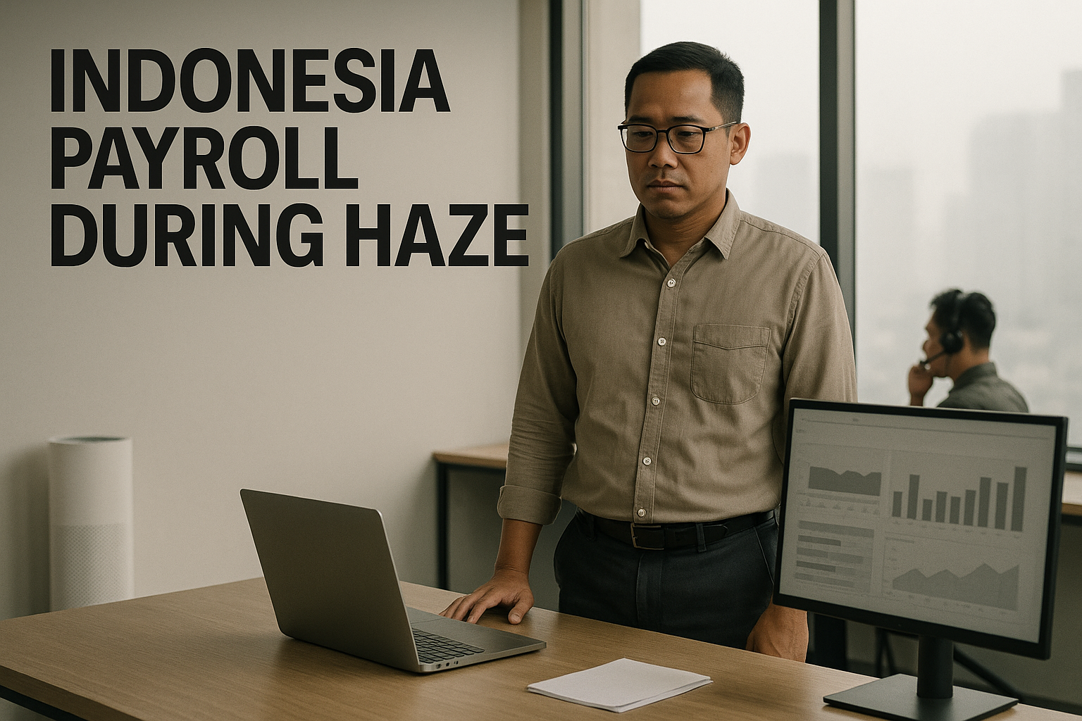 How do you keep Indonesia payroll and board-level continuity clean when wildfire haze disrupts attendance and site operations?